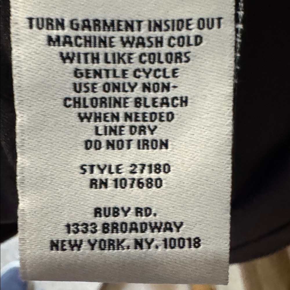 Ruby Rd. Black Suede Feel Dress Size Xl - Picture 7 of 8